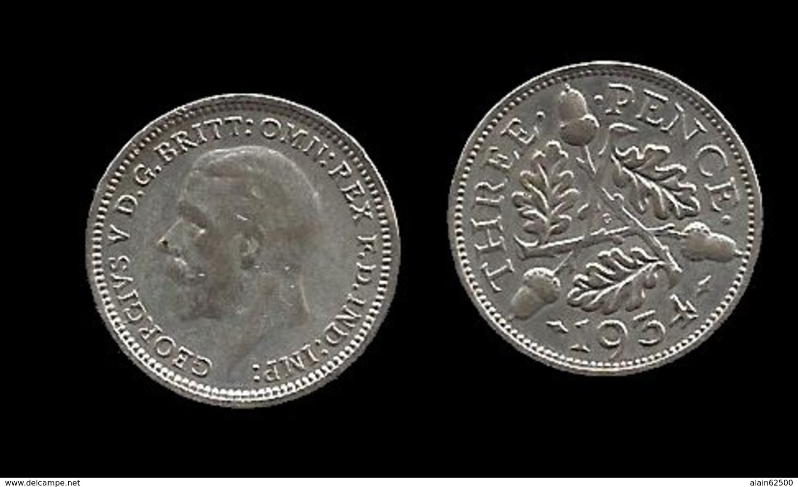 GRANDE BRETAGNE . GEORGE V . 3 PENCE 1934 . - Autres & Non Classés