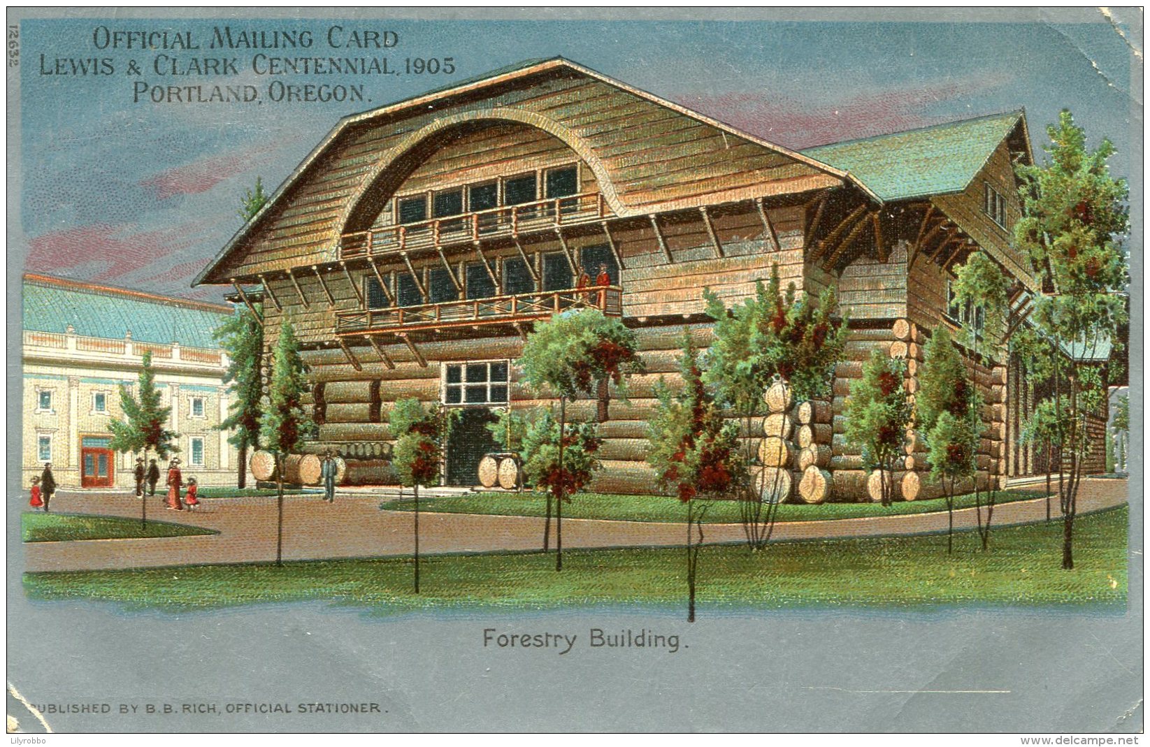 UNITED STATES - Official Mailing Card Lewis &amp; Clark Centennial 1905 Portland Oregon - Forestry Building - Esposizioni