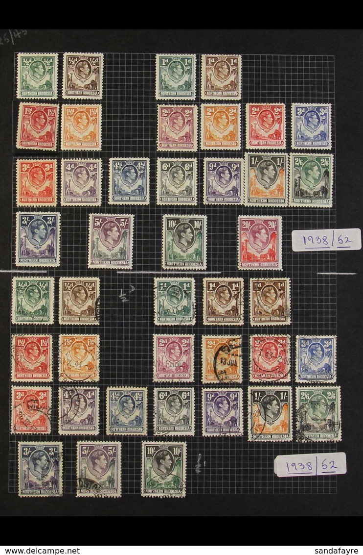 THE RHODESIAS MINT & USED COLLECTION On Album Pages, Incl. A Range Of Complete Sets, We Note Northern Rhodesia KGVI Mint - Sonstige & Ohne Zuordnung