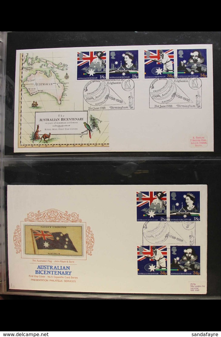 1988 AUSTRALIAN BICENTENARY FABULOUS COLLECTION Of All Different, Illustrated First Day Covers, Many With Better Postmar - Otros & Sin Clasificación