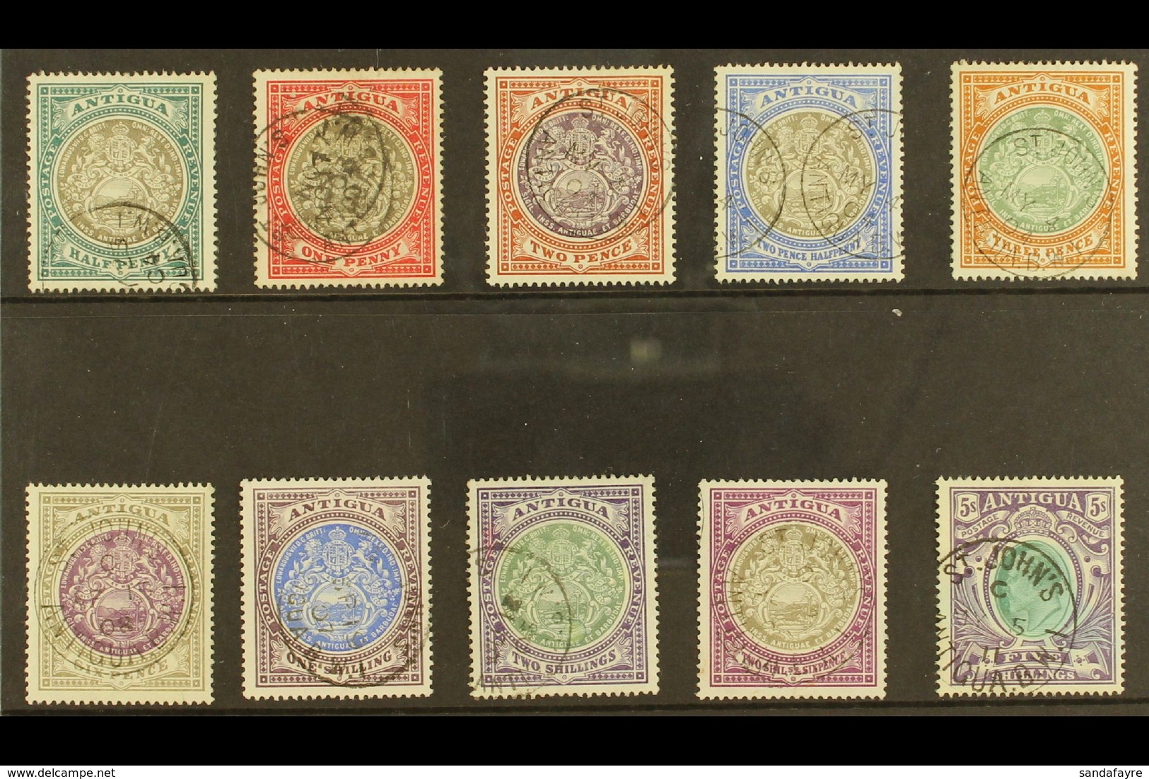 1903-07 CC Watermark Set, SG 31/40, Fine Cds Used (10 Stamps) For More Images, Please Visit Http://www.sandafayre.com/it - Sonstige & Ohne Zuordnung