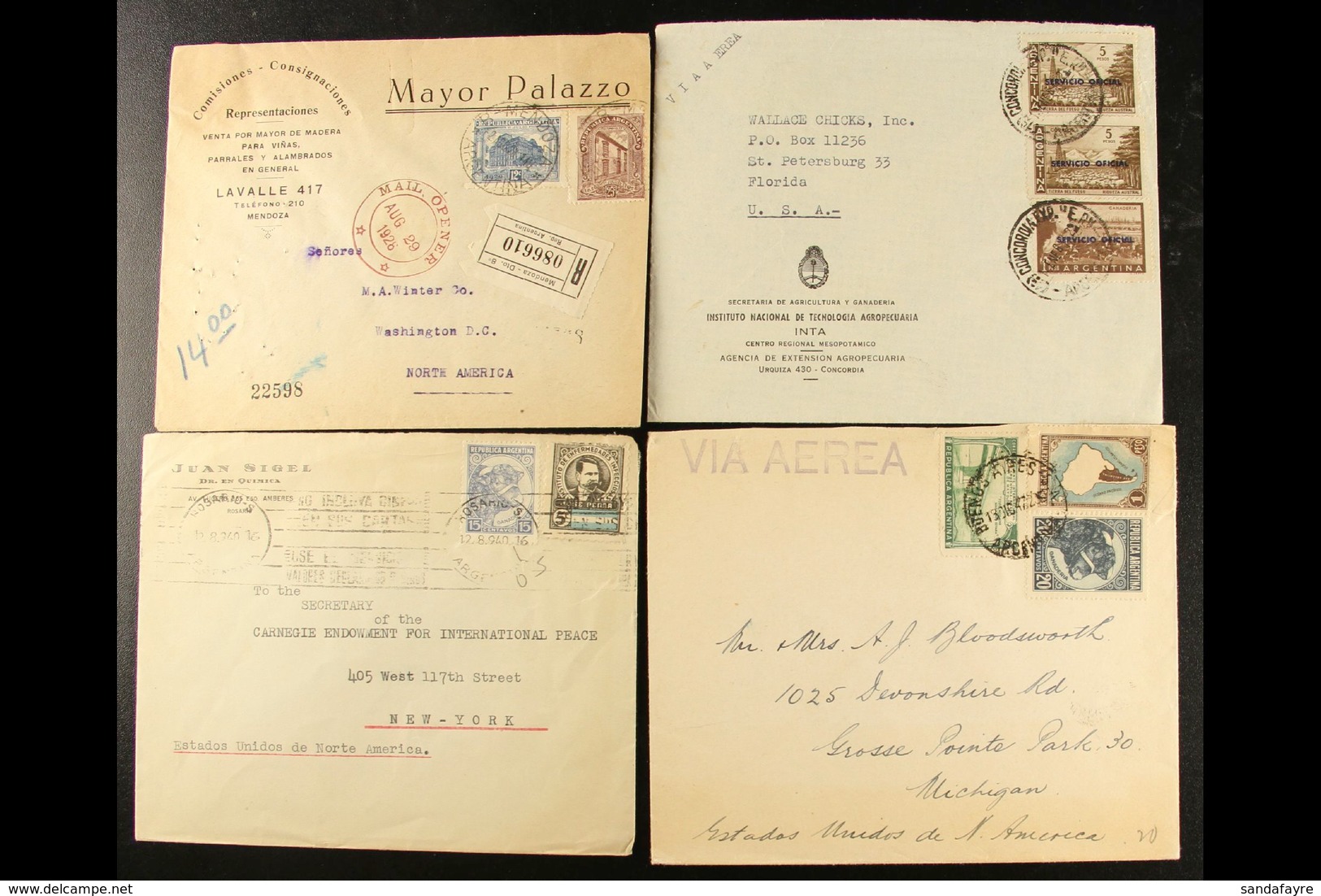 1897-1952 COVERS. An Interesting Group Of Commercial Covers Inc Registered, Airmail & Censored Items, 1932 Zeppelin Cove - Otros & Sin Clasificación