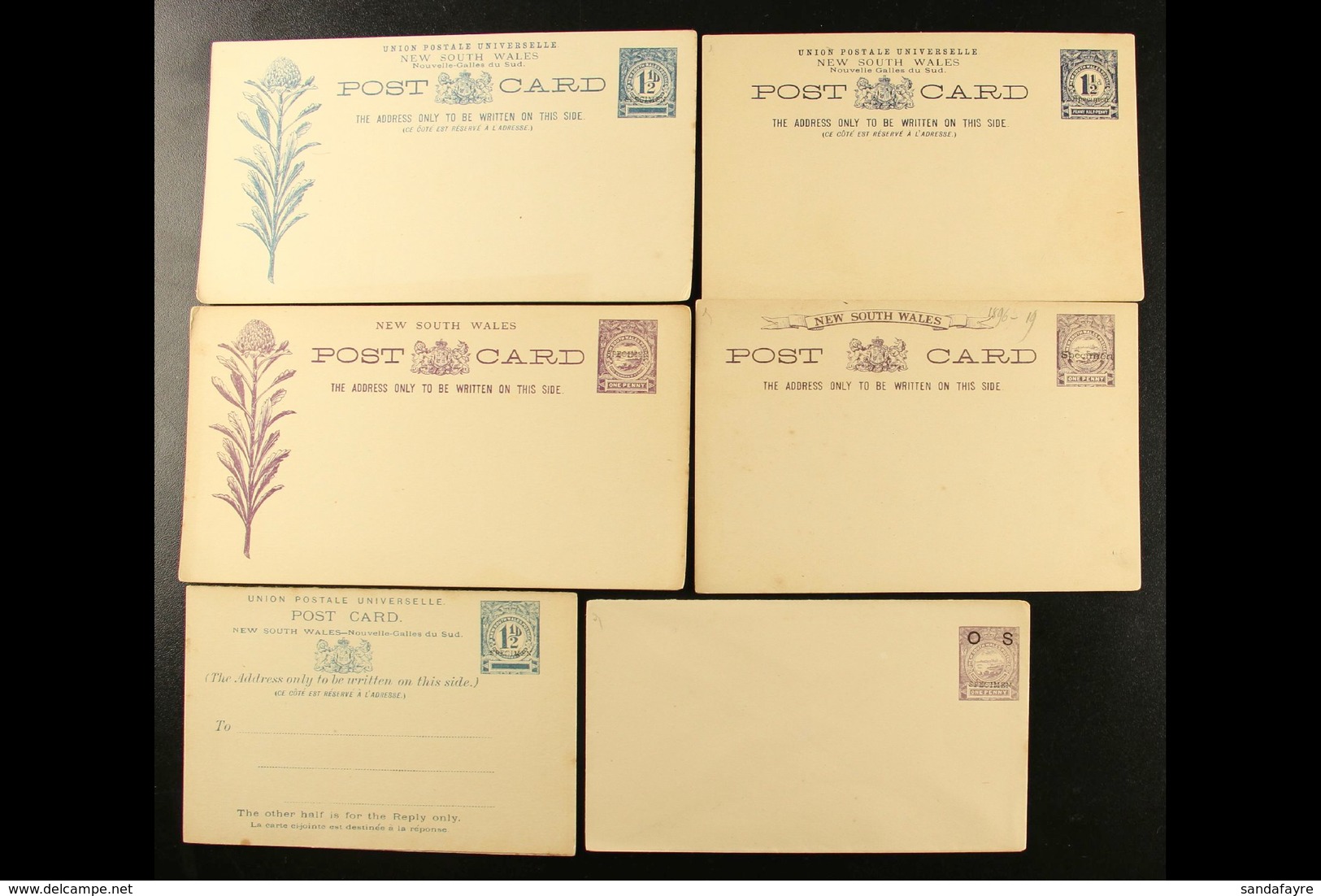 NEW SOUTH WALES POSTAL STATIONERY WITH "SPECIMEN" OVERPRINTS 1877-96 All Different Unused Group, Includes 1877 1d Rose C - Otros & Sin Clasificación