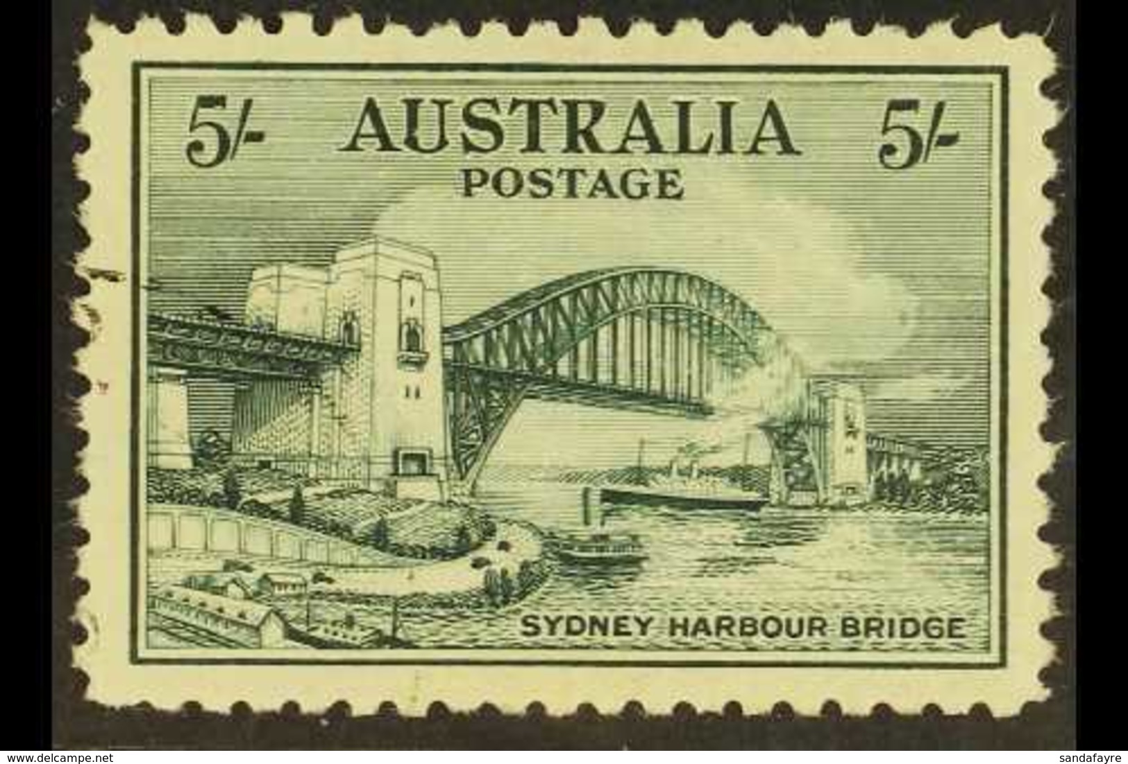 1932 5s Blue-green "Sydney Harbour Bridge", SG 143, Very Fine Used From Presentation Pack For More Images, Please Visit  - Sonstige & Ohne Zuordnung