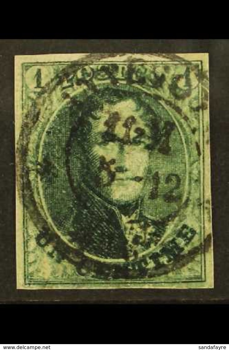 1861 1c Green (SG 12, COB 9, Michel 2 II), Very Fine Used With 'socked On The Nose' Cds Cancel, Four Good To Large Margi - Otros & Sin Clasificación