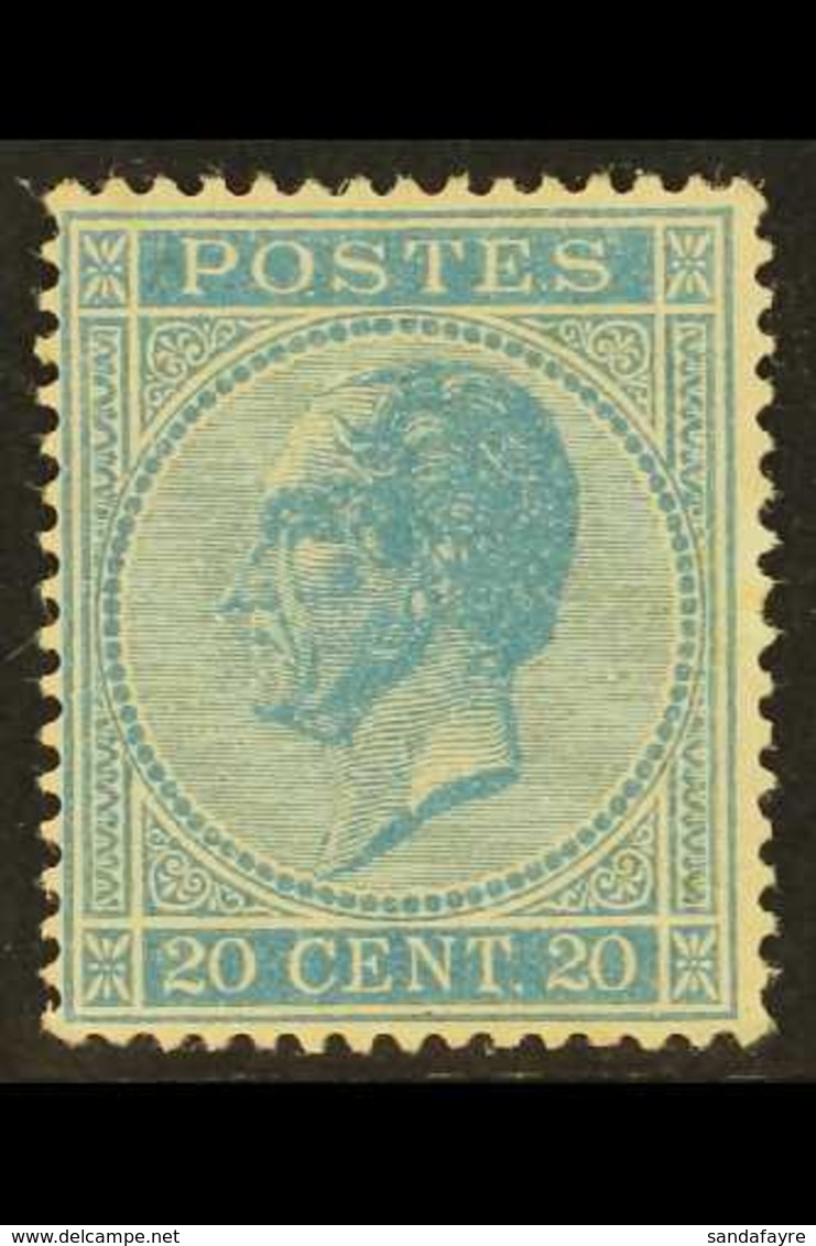 1865-66 20c Blue Perf 15 (SG 35, Michel 15 D, COB 18A), Fine Mint, Fresh Colour. For More Images, Please Visit Http://ww - Sonstige & Ohne Zuordnung