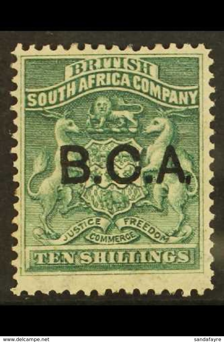 1891-95 OVERPRINT VARIETY 10s Deep Green, SG 13 Bearing "COMMA FOR STOP" Variety From Position R. 4/9, Fine Mint For Mor - Nyassaland (1907-1953)