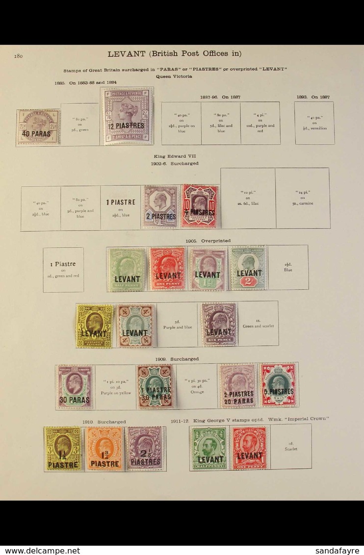 1885-1935 ALL DIFFERENT MINT COLLECTION Presented On Printed "New Ideal" Album Pages & Includes QV 40p On 2½d & 12pi On  - Britisch-Levant