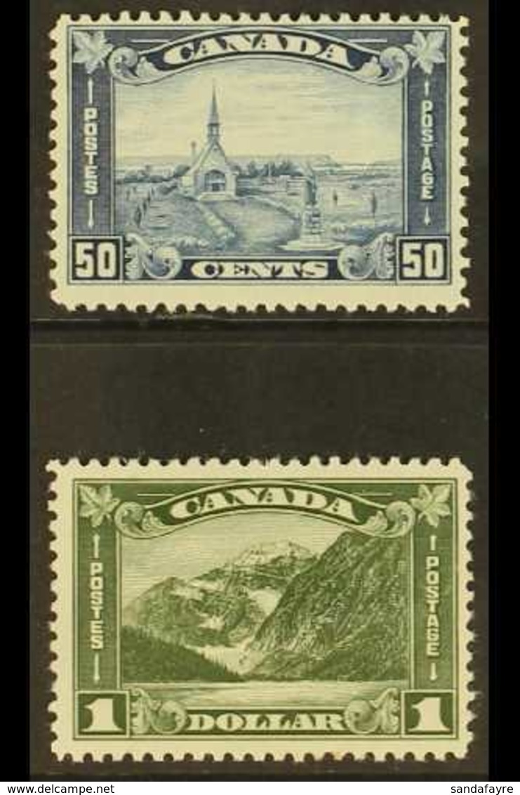 1930 50c Church At Grand Pre & $1 Mt Edith Cavell Top Values, SG 302/303 (Unitrade 176/177), Mint Lightly Hinged. Fine & - Other & Unclassified