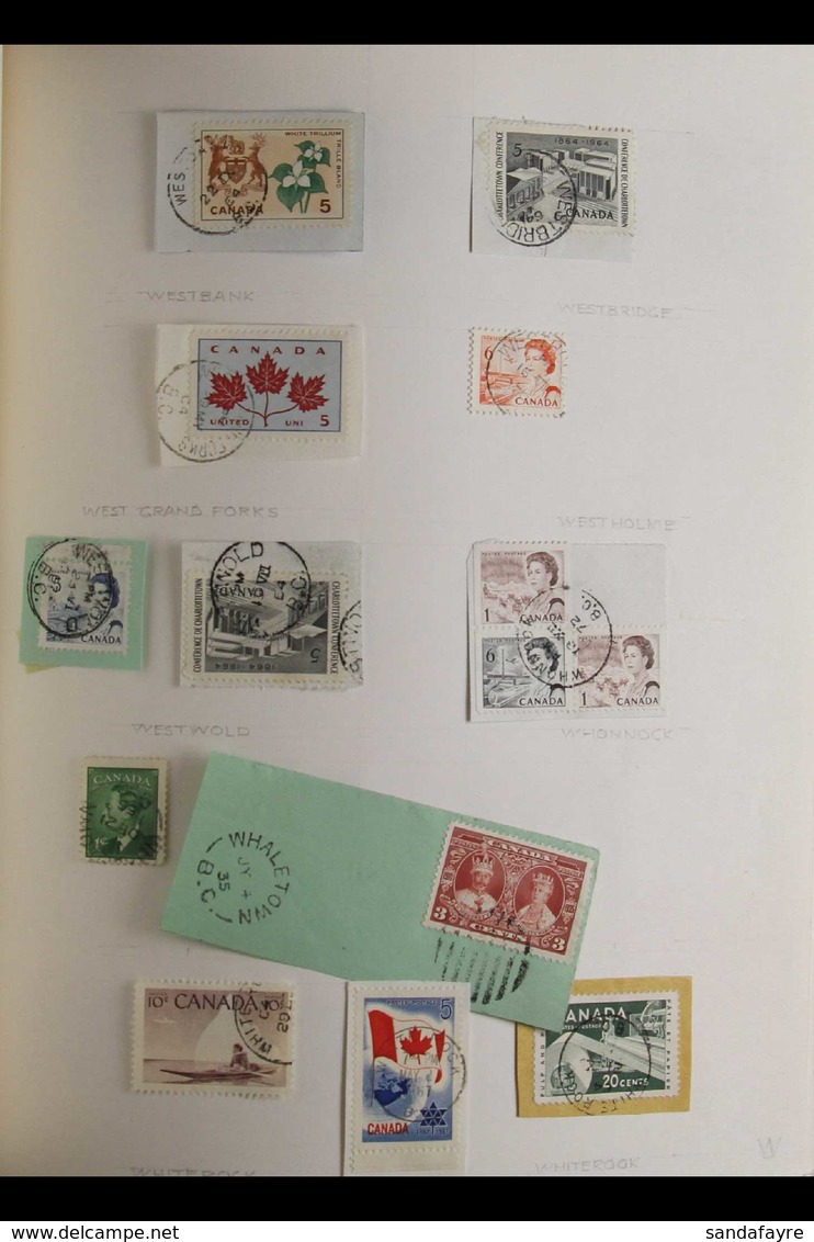 BRITISH COLUMBIA POSTMARKS Fine Used Collection Of Stamps And Stamps On Piece, Chiefly 20th Century, From Abbotsford To  - Sonstige & Ohne Zuordnung