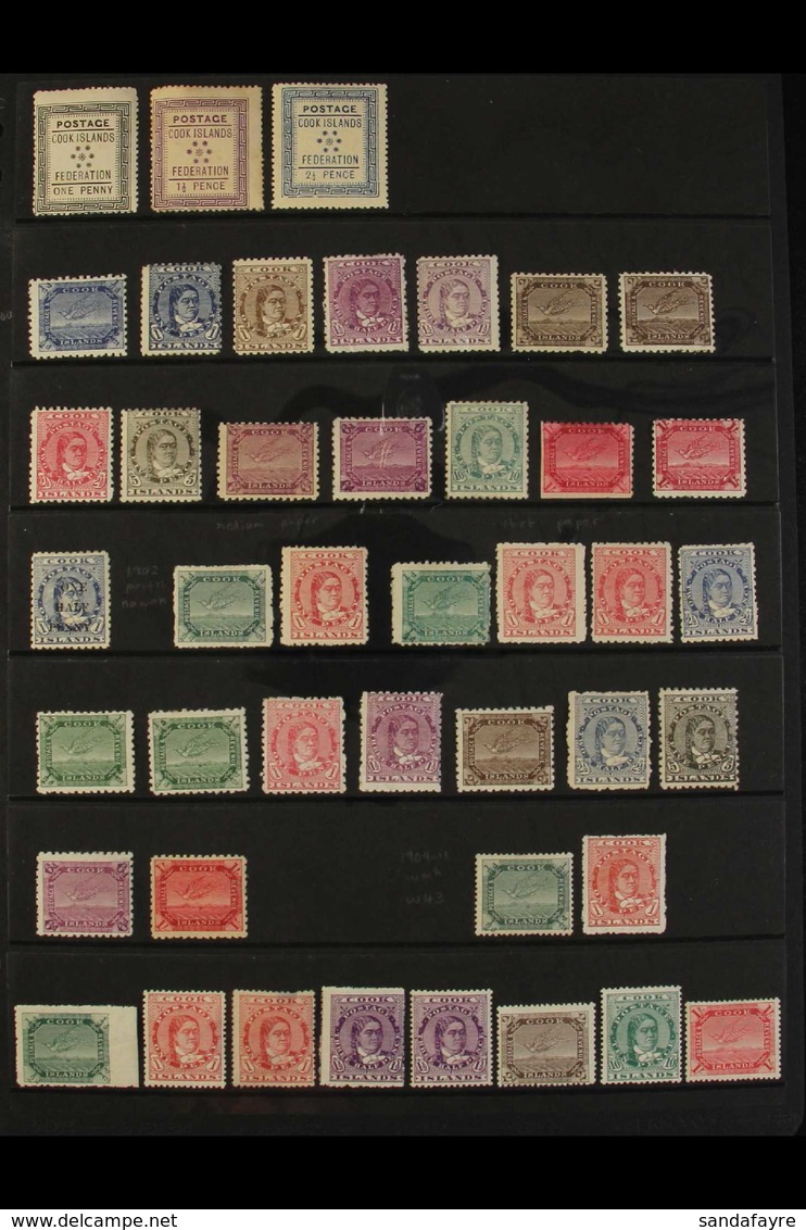 1892-1961 ALL DIFFERENT MINT COLLECTION An Attractive Display Which Includes 1892 1d, 1½d, And 2½d First Issues, 1896-19 - Islas Cook