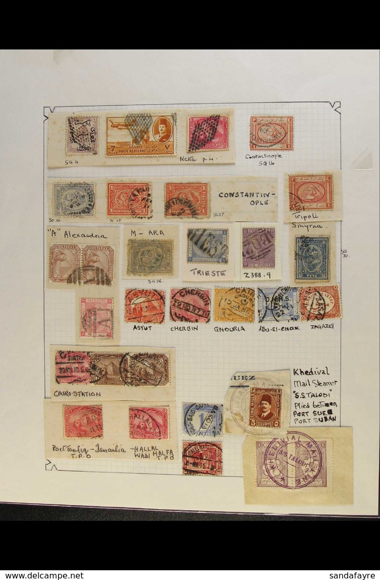 POSTMARKS COLLECTION A Mostly 19th Century To Early 20th Century Assembly Incl Asyut, Cherbin, Ghouria, Abu-el-chouk, Za - Sonstige & Ohne Zuordnung