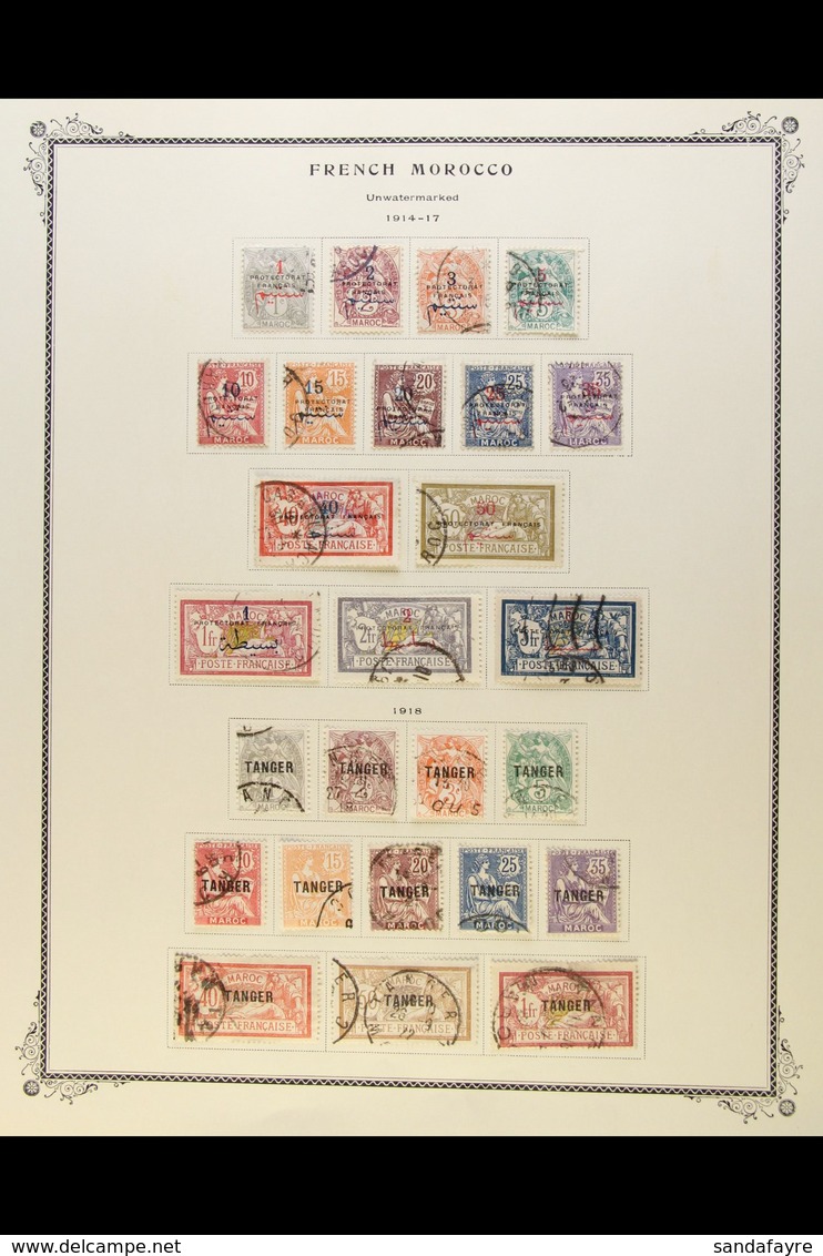 FRENCH MOROCCO 1891 - 1955 FINE USED POSTAL ISSUES COLLECTION On Printed Pages Including 1891 Surcharged Set Complete To - Altri & Non Classificati