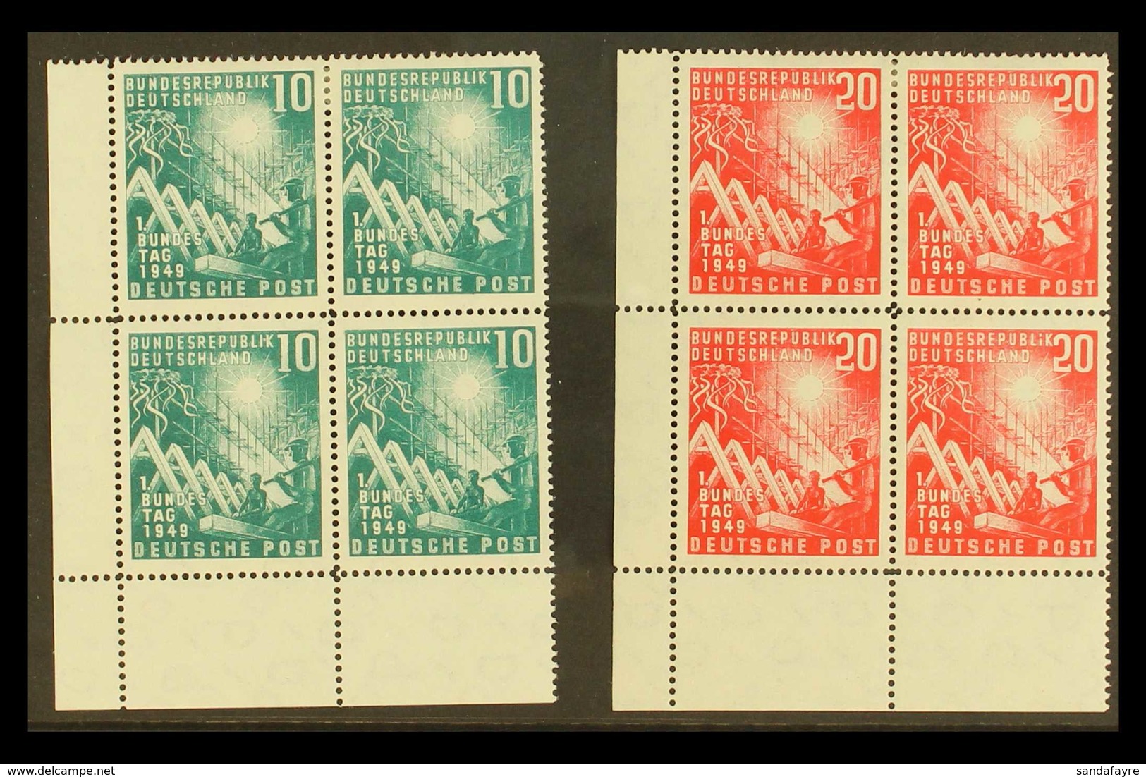 1949 Opening Of Parliament Complete Set (Michel 111/12, SG 1033/34), Superb Mint (lower Pairs Are Never Hinged) Lower Le - Sonstige & Ohne Zuordnung