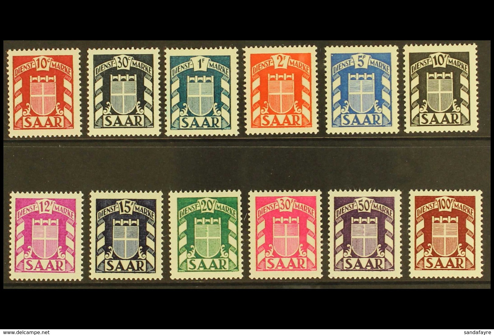 OFFICIALS 1949 Complete Set (Michel 33/44, SG O264/75), Superb Never Hinged Mint, Very Fresh. (12 Stamps) For More Image - Sonstige & Ohne Zuordnung