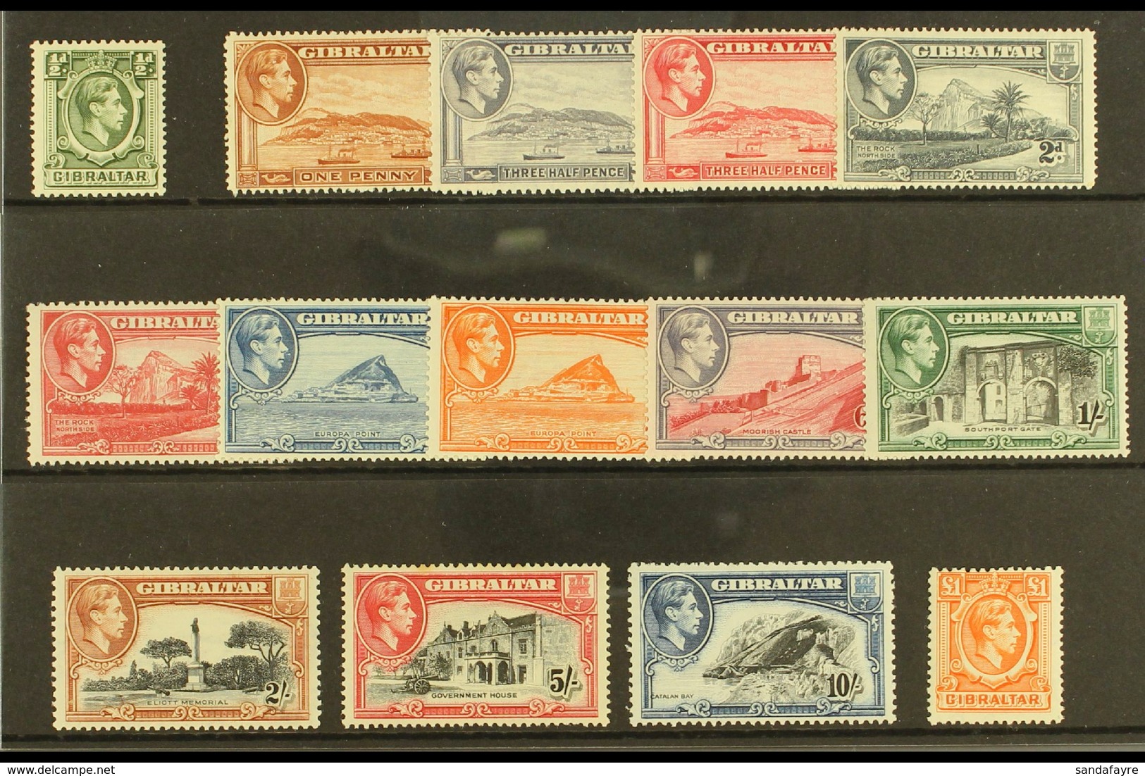 1938-51 Pictorial Definitive Set, SG 121/31, Used, Some Minor Imperfections (14 Stamp) For More Images, Please Visit Htt - Gibraltar