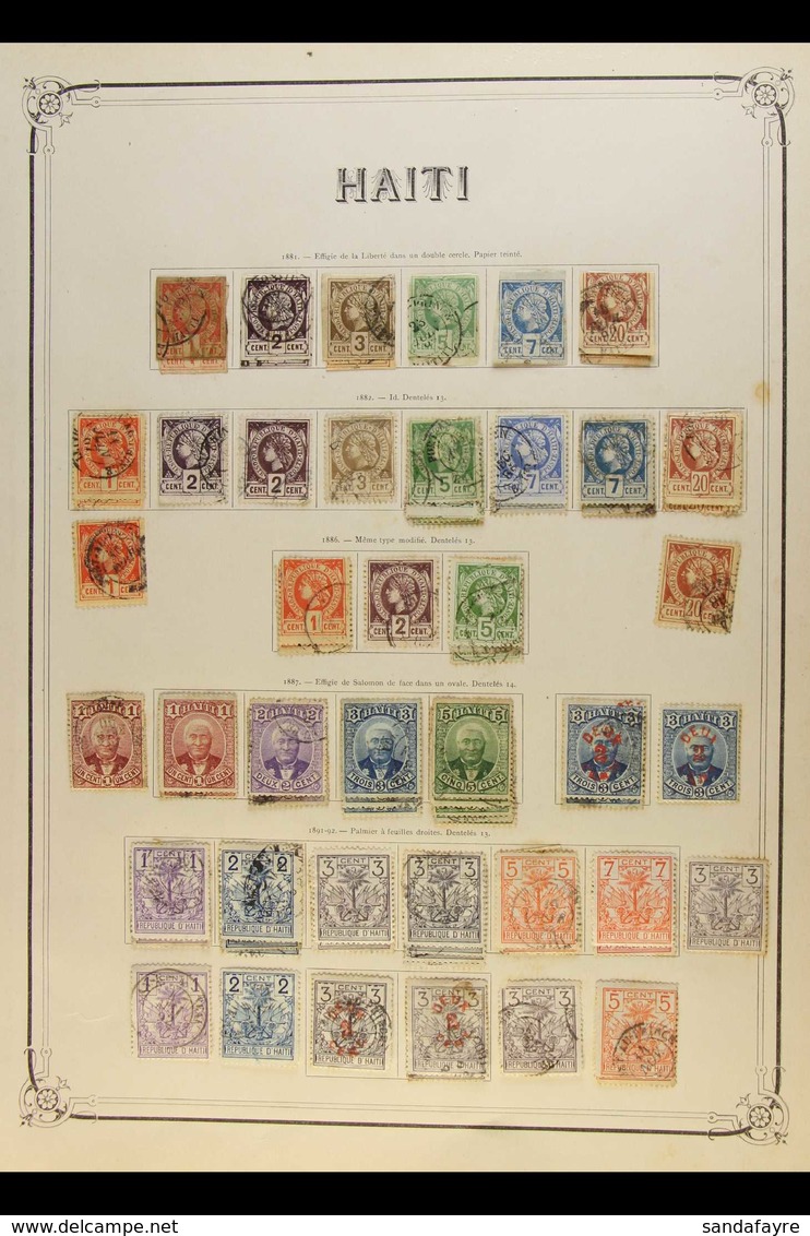 1881-1931 MINT & USED COLLECTION Extracted From A Wonderful, Old-time, Multi-volume Collection, We See Strong Range To 1 - Haïti