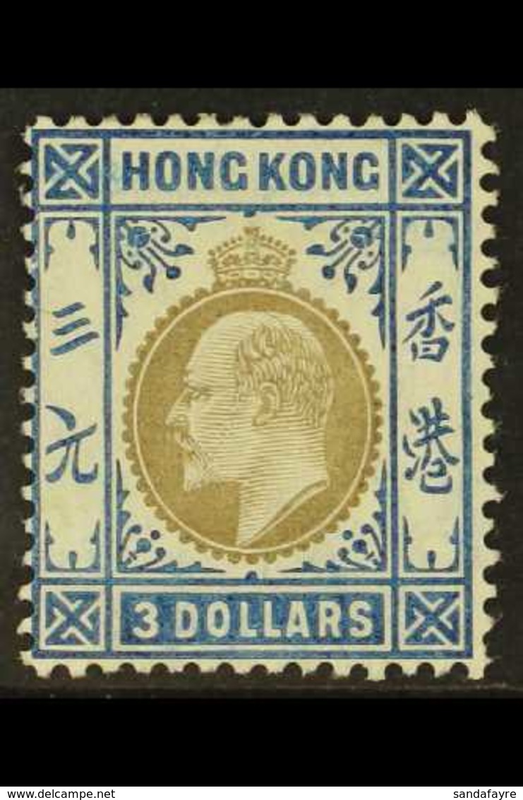 1904-06 $3 Slate & Dull Blue, SG 88, Fine Mint For More Images, Please Visit Http://www.sandafayre.com/itemdetails.aspx? - Sonstige & Ohne Zuordnung