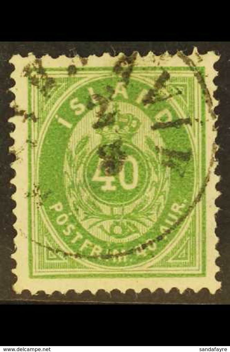 1876-98 40a Green, Mi 11A, Very Fine Used. For More Images, Please Visit Http://www.sandafayre.com/itemdetails.aspx?s=61 - Sonstige & Ohne Zuordnung