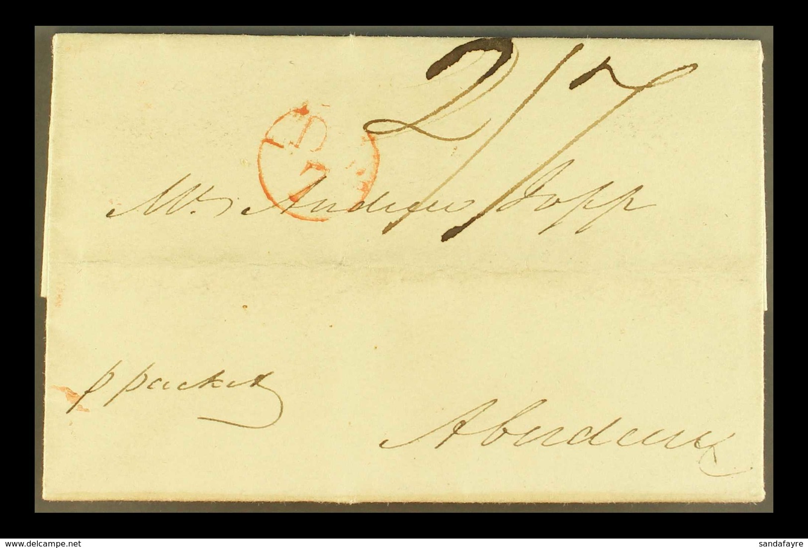 1799 PLANTATION OWNER LETTER TO SCOTLAND (8 Oct) Entire Legacies Letter From Keith Jopp To His Brother, Rated "2/7", Kin - Jamaica (...-1961)