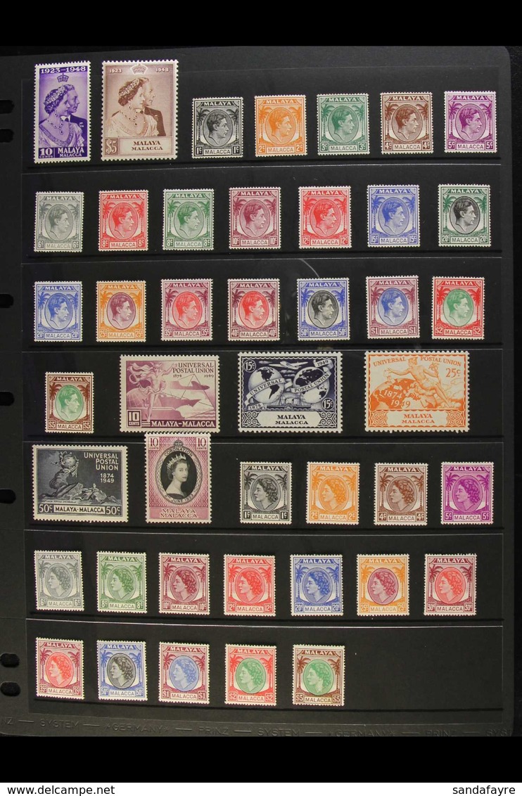 MALACCA 1948-1962 VERY FINE MINT All Different Collection. A COMPLETE BASIC RUN For The Period, SG 1/60. Lovely! (65 Sta - Sonstige & Ohne Zuordnung