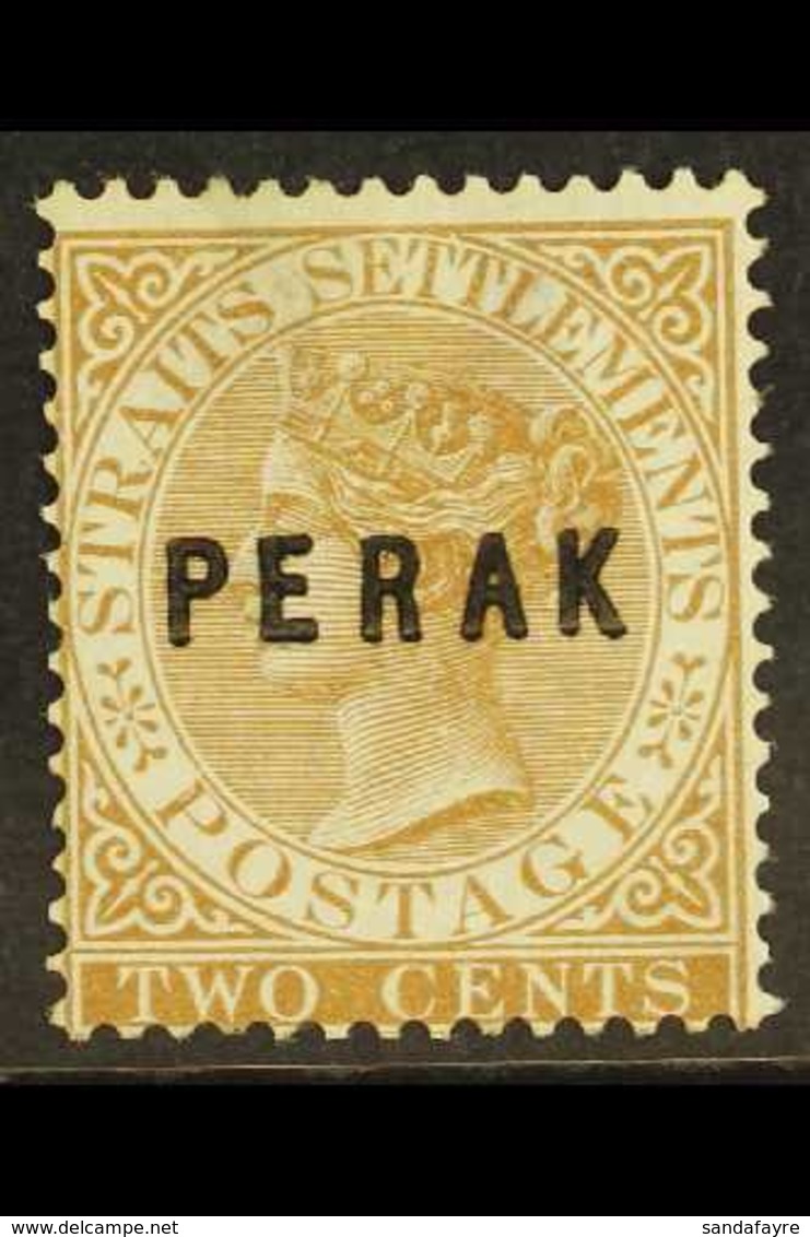 PERAK 1880-81 2c Brown Opt, SG 9, Fresh Mint Small Part Gum, Light Wrinkle. For More Images, Please Visit Http://www.san - Other & Unclassified