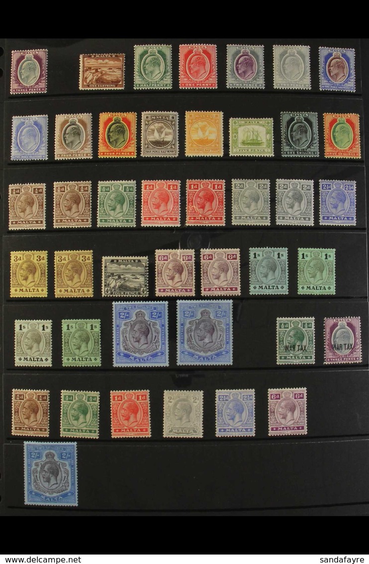 1903-1956 ALL DIFFERENT FINE MINT COLLECTION Includes 1904-14 Most Values To 5s; 1914-21 Set To 1s (4 Shades) And 2s (bo - Malta (...-1964)