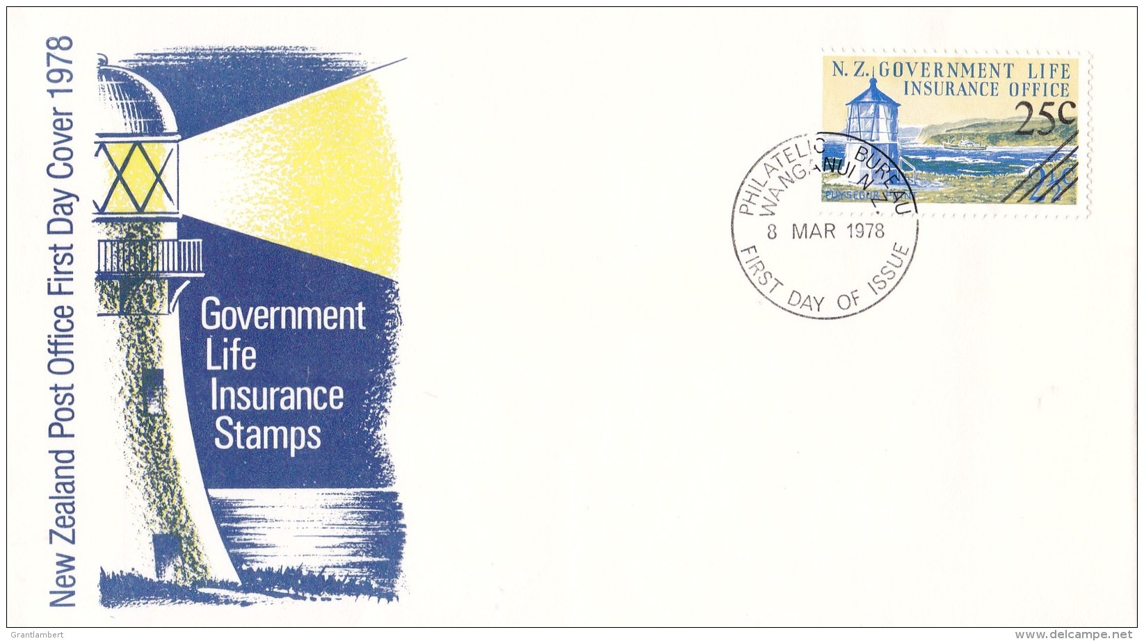 New Zealand 1976 Lighthouses Life Insurance FDC - FDC