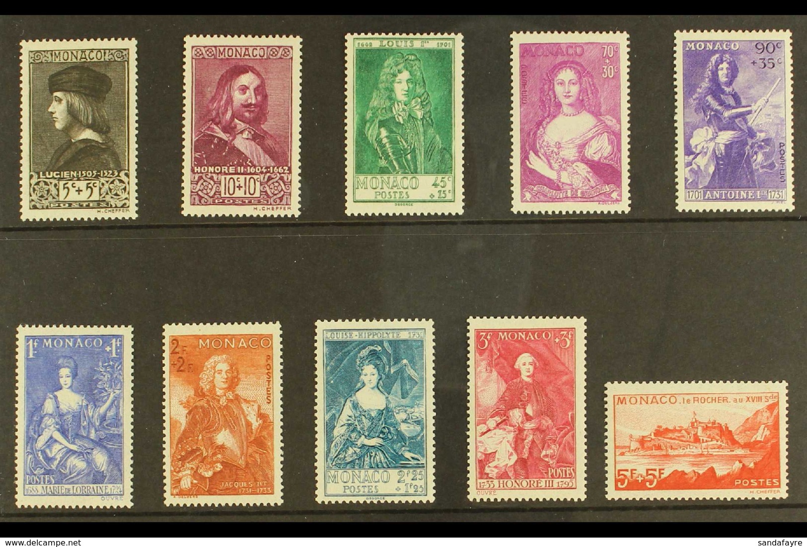 1939 National Relief Fund Complete Set (Yvert 185/94, SG 199/208) Very Fine Mint. (10 Stamps) For More Images, Please Vi - Sonstige & Ohne Zuordnung