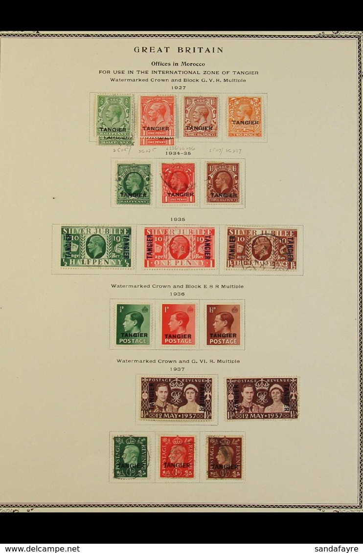 TANGIER 1927-57 MINT & USED COLLECTION Complete For Basic Sets (SG 231/342), Mostly Fine Used, 1927 KGV & 1948 RSW Are M - Other & Unclassified