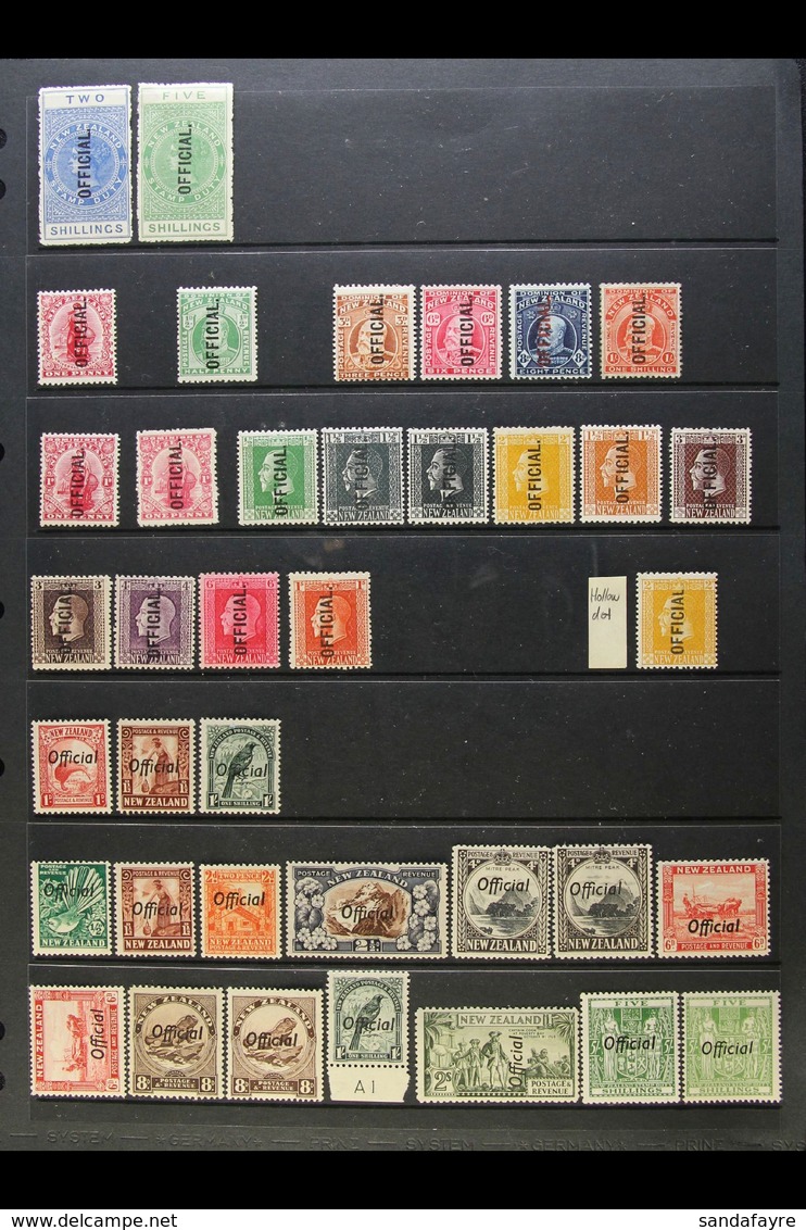 OFFICIALS 1908-1961 FINE MINT COLLECTION On Stock Pages, All Different, Inc 1908-09 1d, 1910 ½d, 1910-16 Set, 1913-25 2s - Sonstige & Ohne Zuordnung