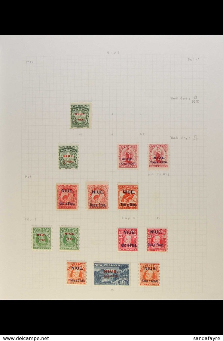 1902-37 FINE MINT COLLECTION Neatly Presented On Five Album Pages. Includes 1902 ½d And 1d Two Different Of Each Inc No  - Niue