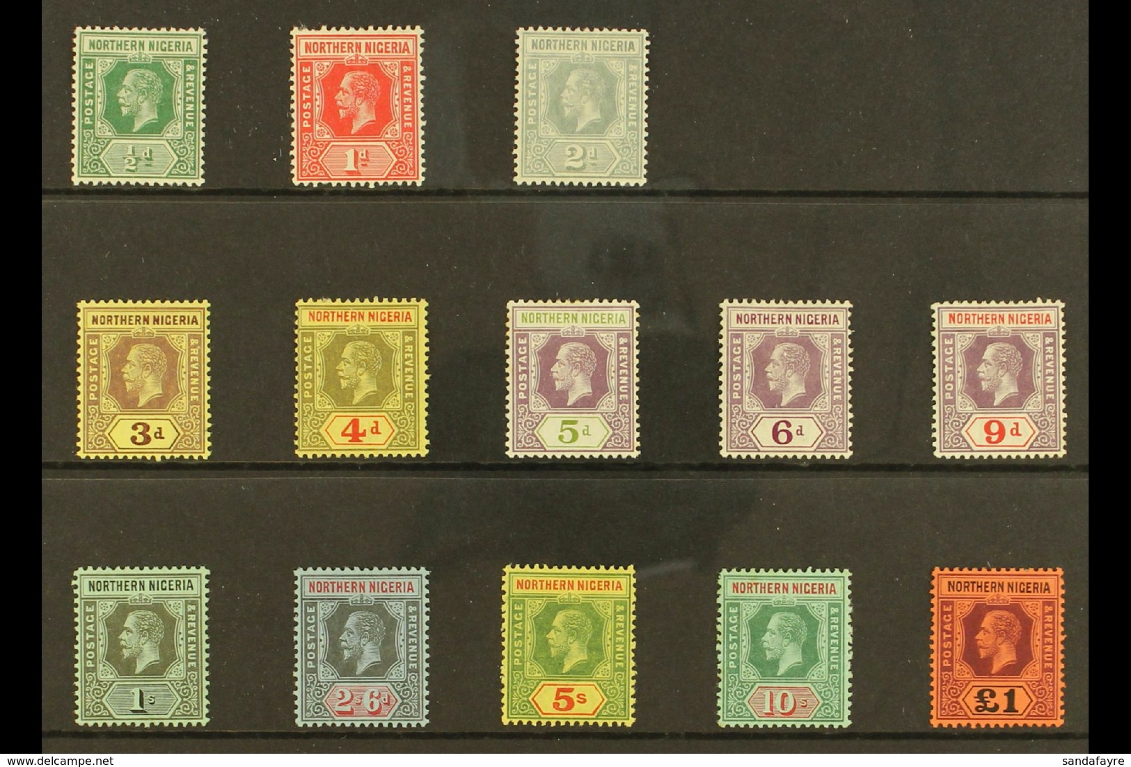 1912 KGV Definitive Set, SG 40/52, Fine Mint (13 Stamps) For More Images, Please Visit Http://www.sandafayre.com/itemdet - Nigeria (...-1960)