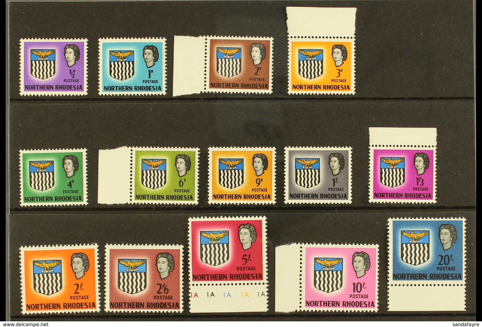 1963 "Arms" Definitive Set, SG 75/88, Never Hinged Mint (14 Stamps) For More Images, Please Visit Http://www.sandafayre. - Nordrhodesien (...-1963)