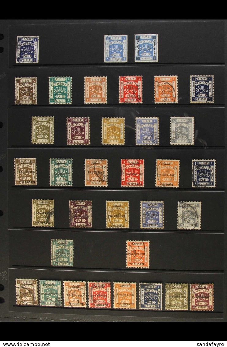 1918-45 FINE USED COLLECTION. Presented On Stock Pages. Includes A Most Useful Range With Sets, Better Values, Shades, C - Palästina