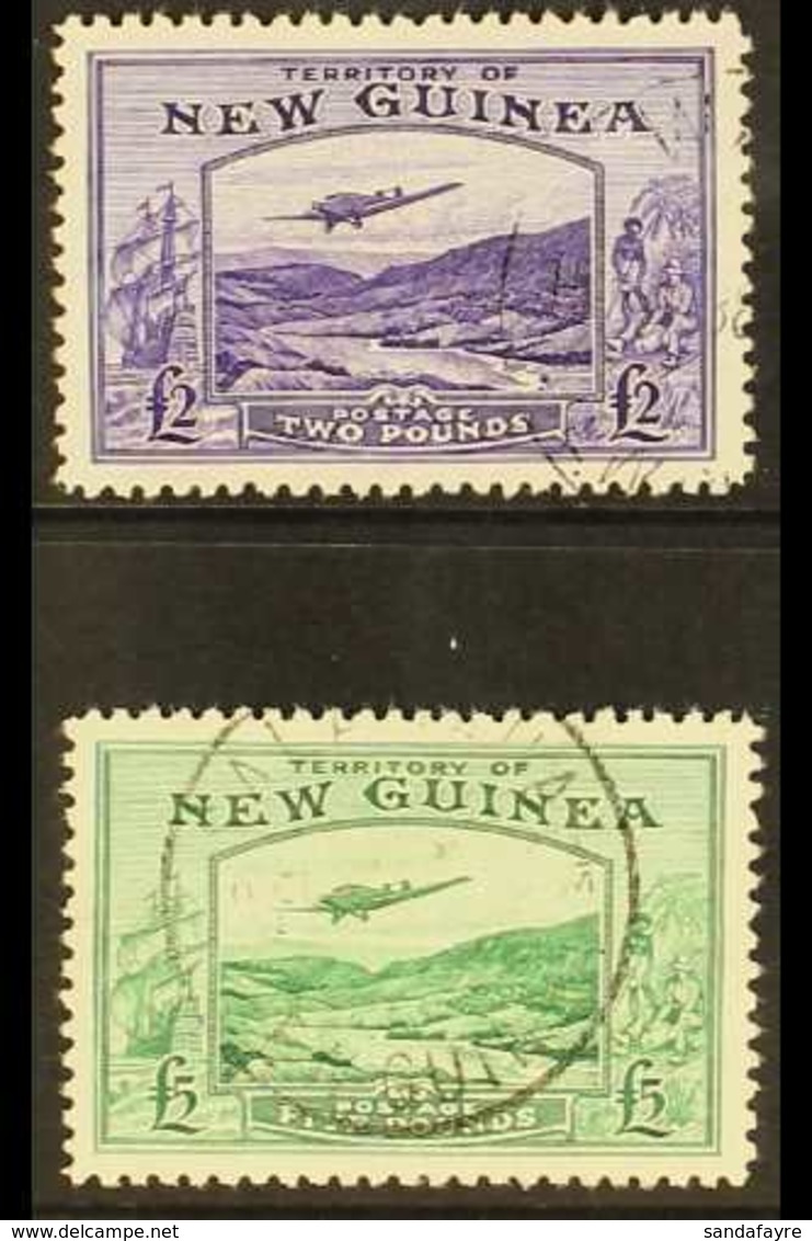 1935 £2 & £5 Air Bulolo Goldfields Set Complete, SG 204/05, Very Fine Used (2 Stamps) For More Images, Please Visit Http - Papua-Neuguinea