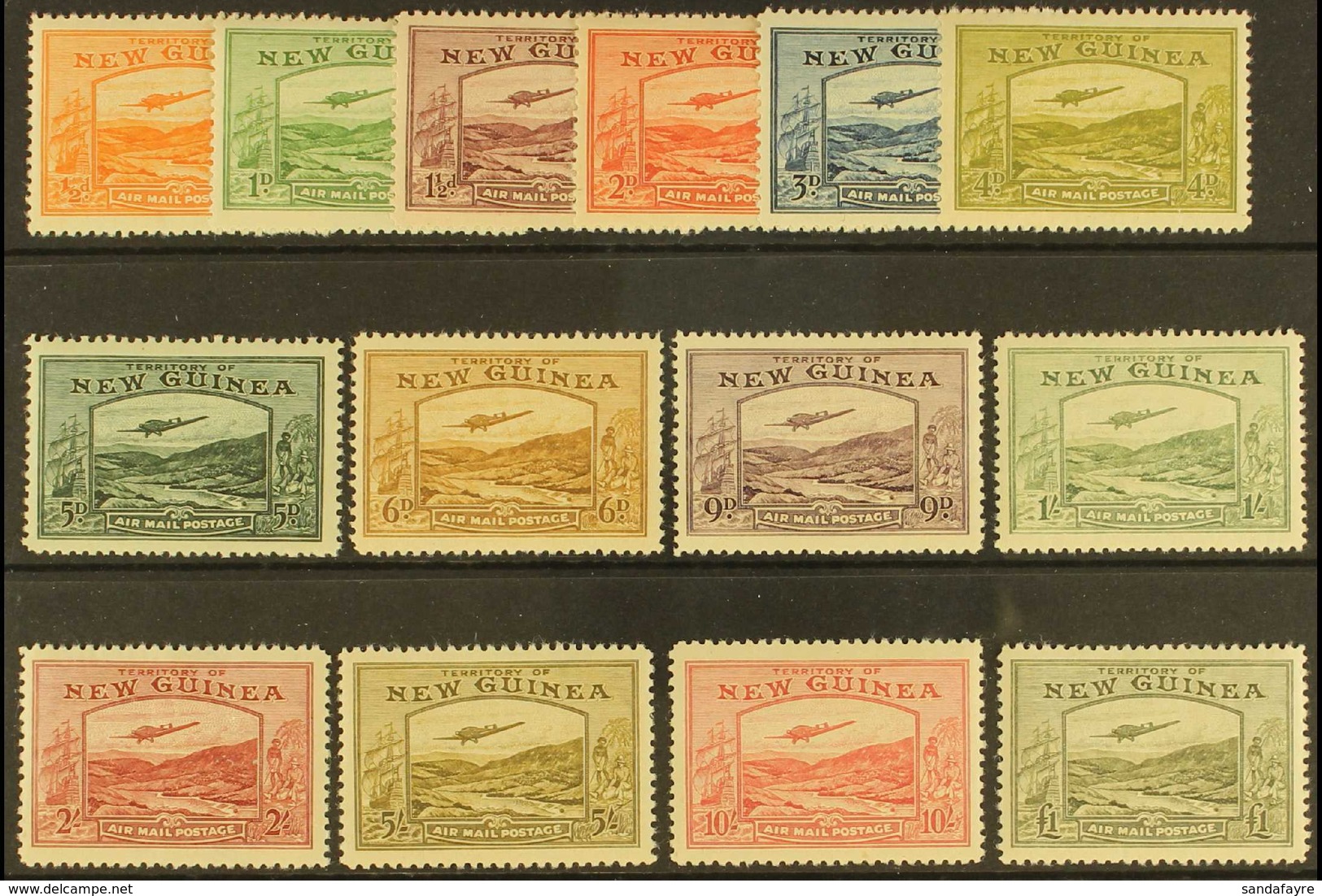 1939 Air "Airmail Postage" Set Complete, SG 212/25, Mint Lightly Hinged (14 Stamps)  For More Images, Please Visit Http: - Papua-Neuguinea