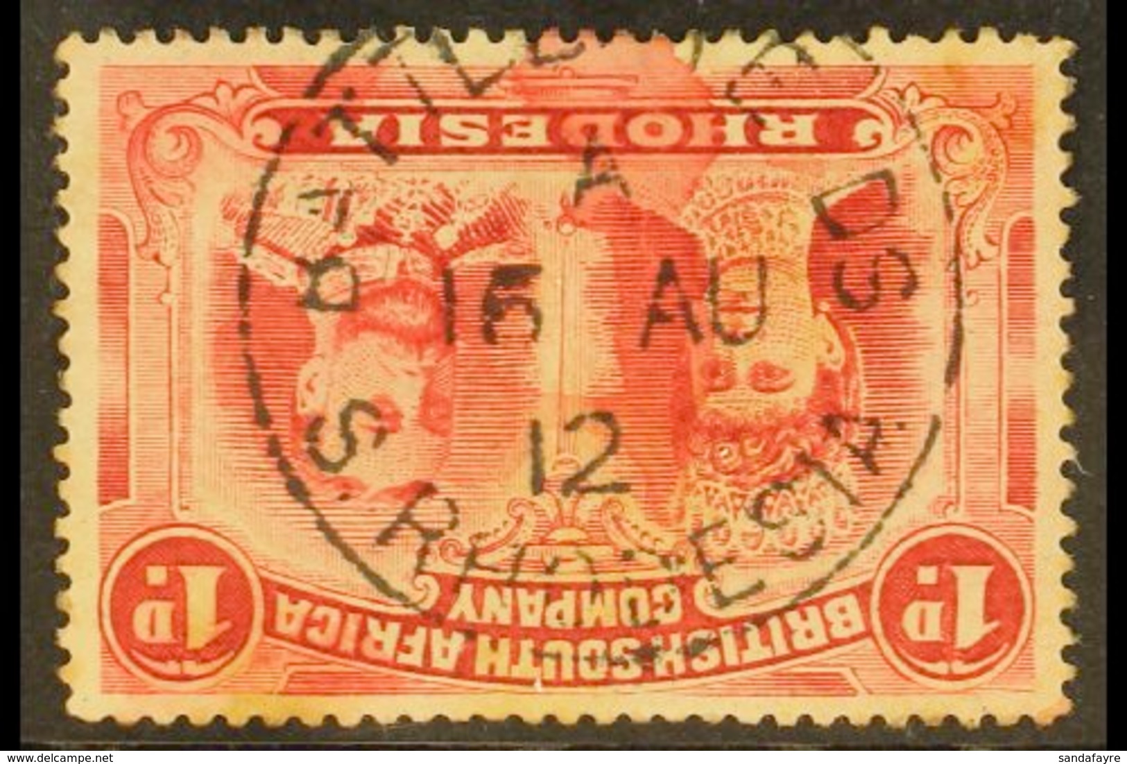 POSTMARK 1d Double Head Cancelled By "BATTLEFIELDS / 15 AU 12" Skeleton Postmark, Clear & Legible Strike. For More Image - Sonstige & Ohne Zuordnung