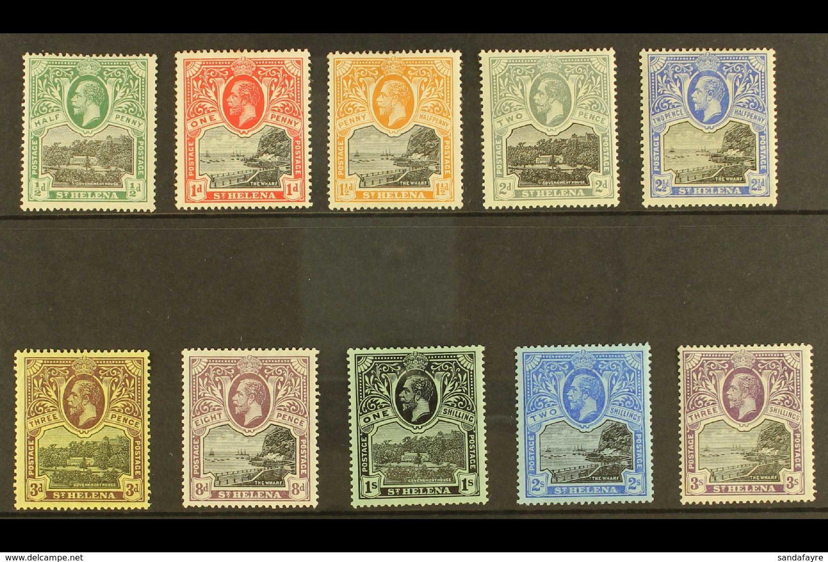 1912-16 Pictorial Set, SG 72/81, Fine Mint (10 Stamps) For More Images, Please Visit Http://www.sandafayre.com/itemdetai - Saint Helena Island
