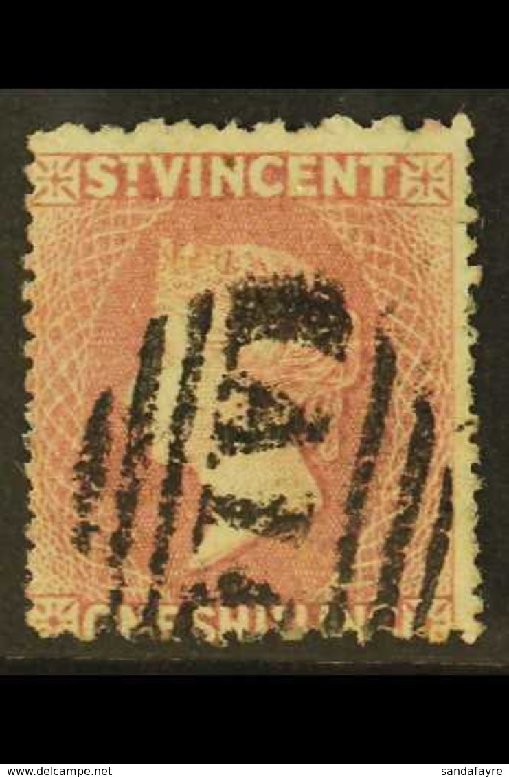 1873 1s Lilac - Rose, Star Wmk Sideways, Perf 11 To 12 X 12½ To 15, SG 20, Very Fine Used For More Images, Please Visit  - St.Vincent (...-1979)