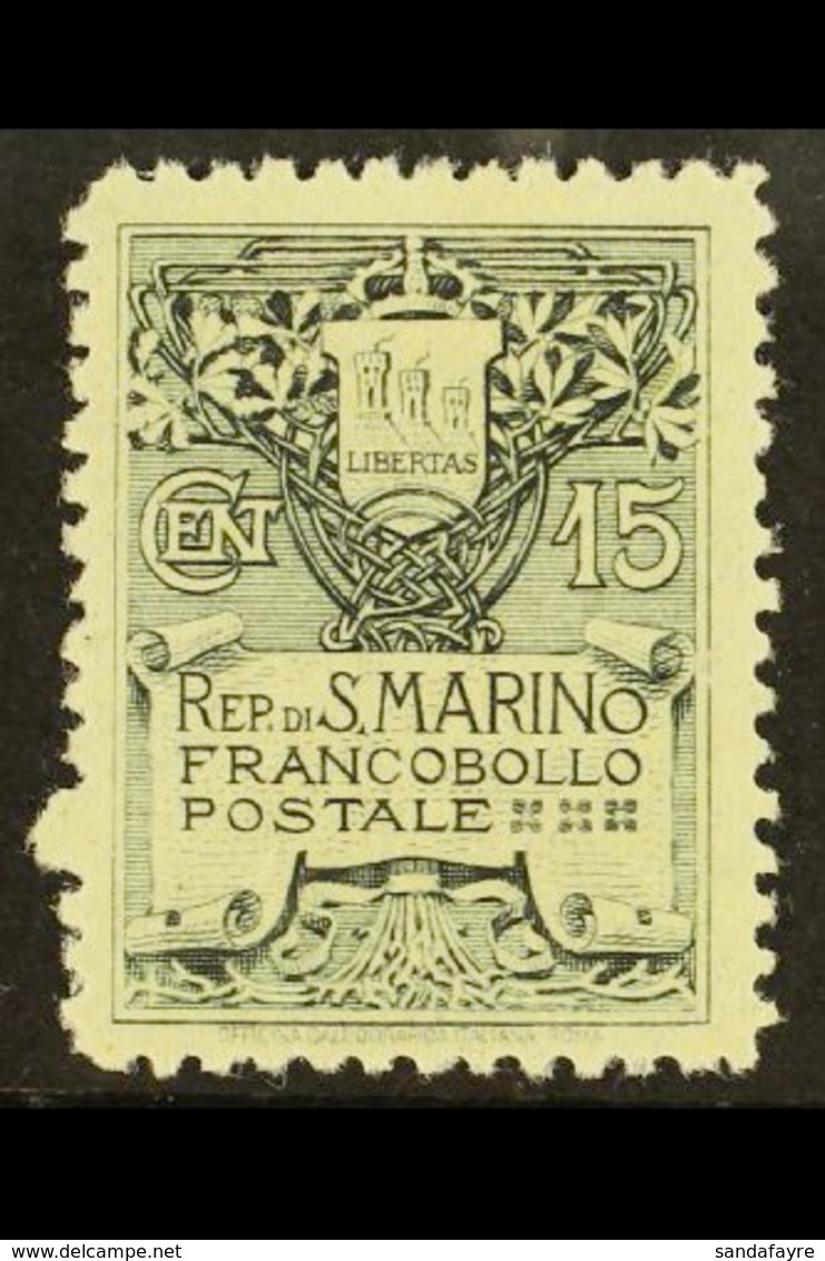 1907-10 15c Slate Type II, SG 54a (Sass 50), Fine Mint. For More Images, Please Visit Http://www.sandafayre.com/itemdeta - Sonstige & Ohne Zuordnung