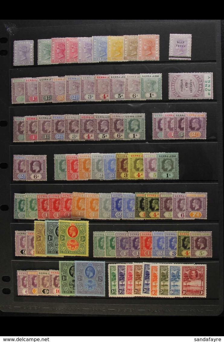 1876-1935 FINE MINT RANGES Incl. 1876 1½d Lilac "CC", 1884-91 Both 1d Shades, Others To 1s, 1893 ½d On 1½d, 1896-97 Set  - Sierra Leone (...-1960)