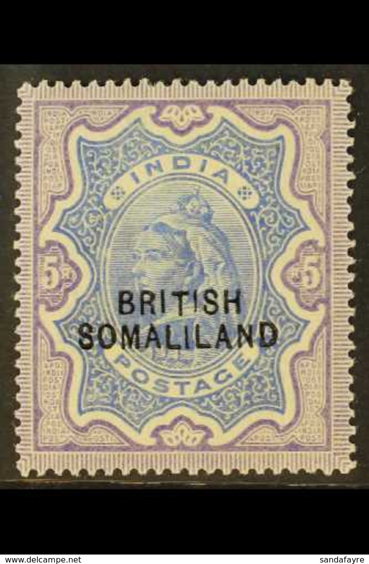1903 5r Ultramarine & Violet, SG 24, Fine Mint For More Images, Please Visit Http://www.sandafayre.com/itemdetails.aspx? - Somaliland (Herrschaft ...-1959)