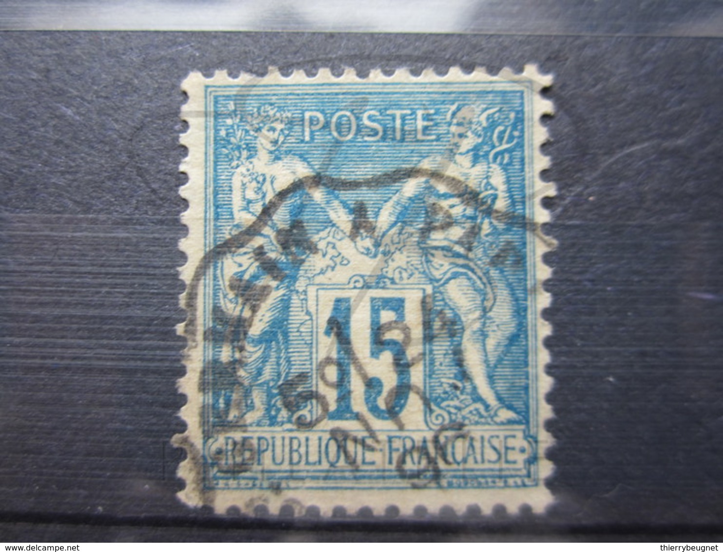 VEND BEAU TIMBRE DE FRANCE N° 101 , CACHET CONVOYEUR LIGNE " ST-GERMAIN A PARIS " !!! - 1876-1898 Sage (Type II)