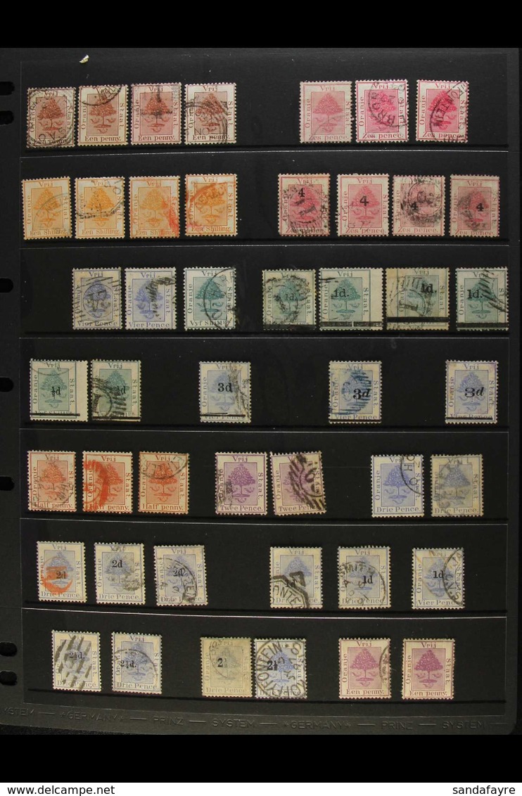 ORANGE FREE STATE 1868-1900 USED COLLECTION. A Most Useful Collection With Varieties, Multiples & A Good Selection Of Su - Ohne Zuordnung