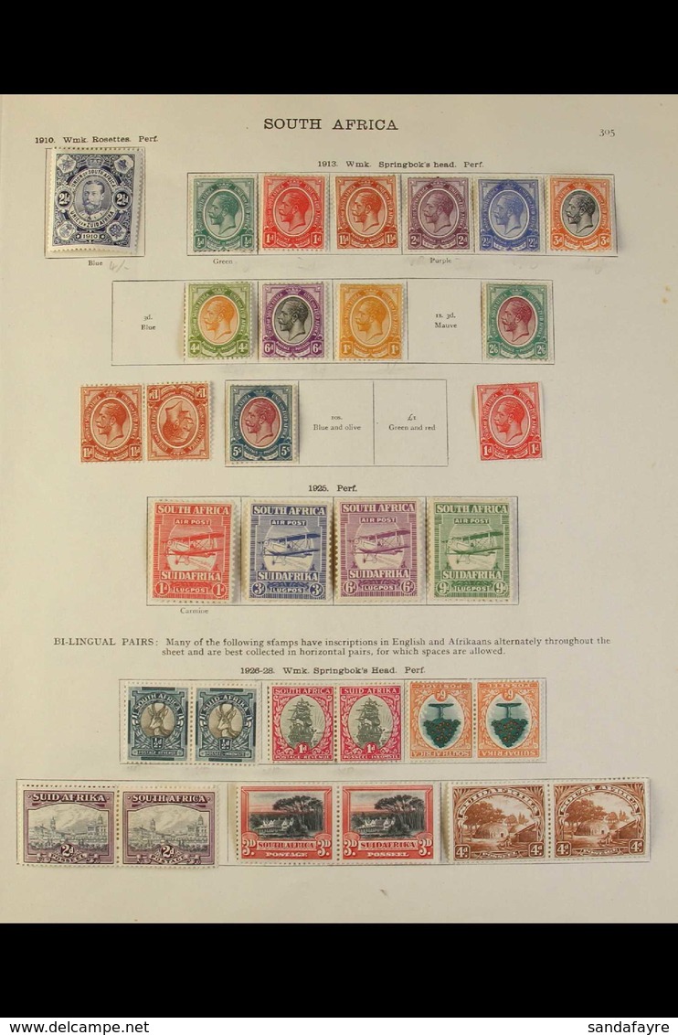 1910-1935 MINT COLLECTION Presented On A Double Sided Album Page That Includes 1913 KGV Range With Most Values To 2s6d & - Unclassified