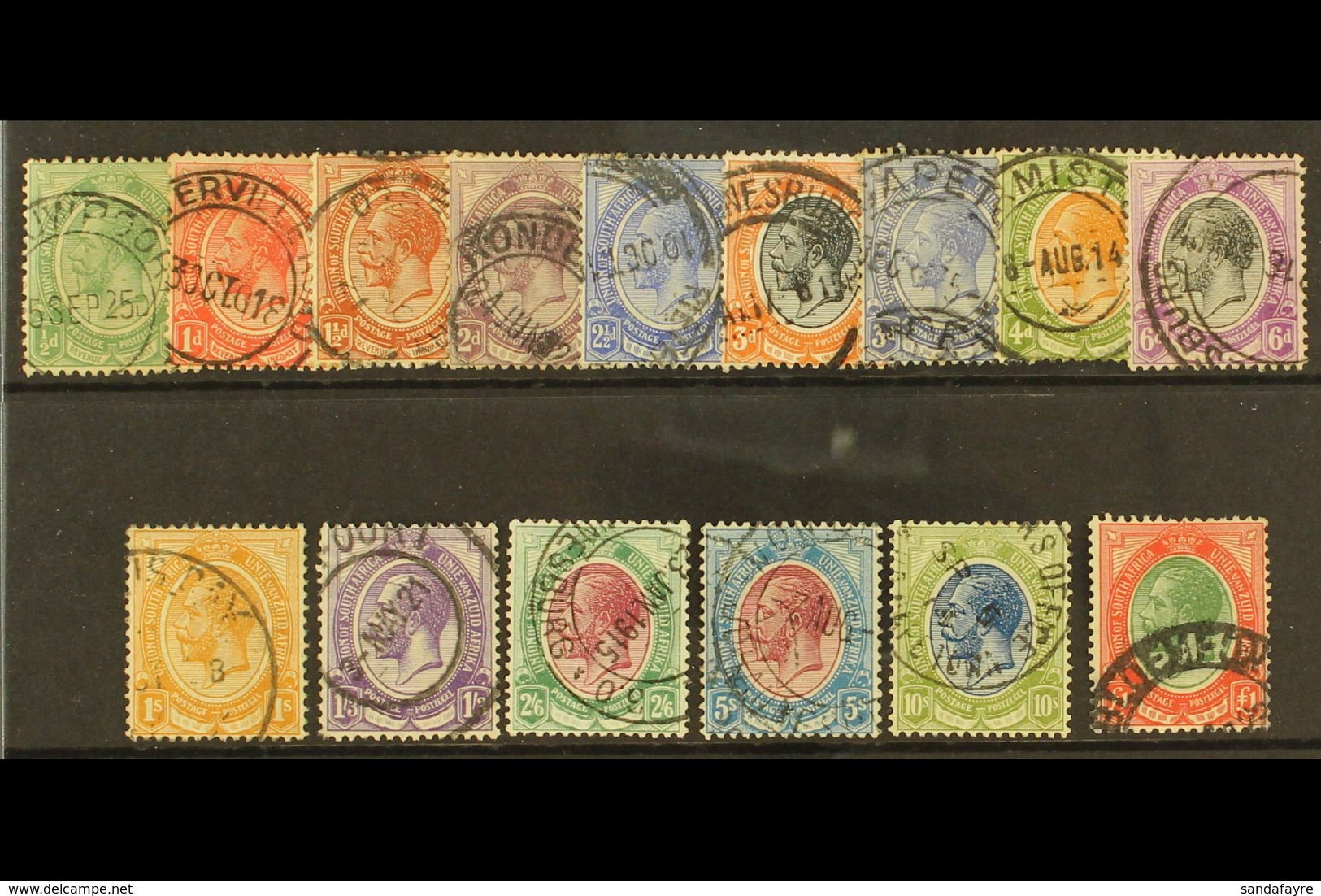 1913-24 King's Heads Complete Set, SG 3/17, Fine Used (15). For More Images, Please Visit Http://www.sandafayre.com/item - Ohne Zuordnung