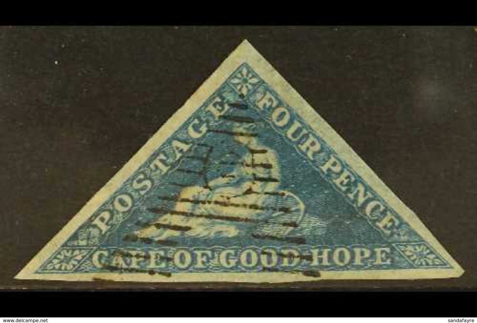 CAPE 1855-63 4d Blue Triangular, SG 6a, Very Fine Used With Clear Postmark, Full Large Margins, Nice Fresh Colour. For M - Ohne Zuordnung