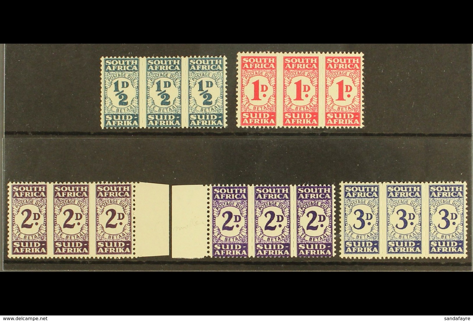 POSTAGE DUE 1943-4 Bantams Set Plus 2d Bright Violet Shade, SG D30/3, Never Hinged Mint (5). For More Images, Please Vis - Ohne Zuordnung