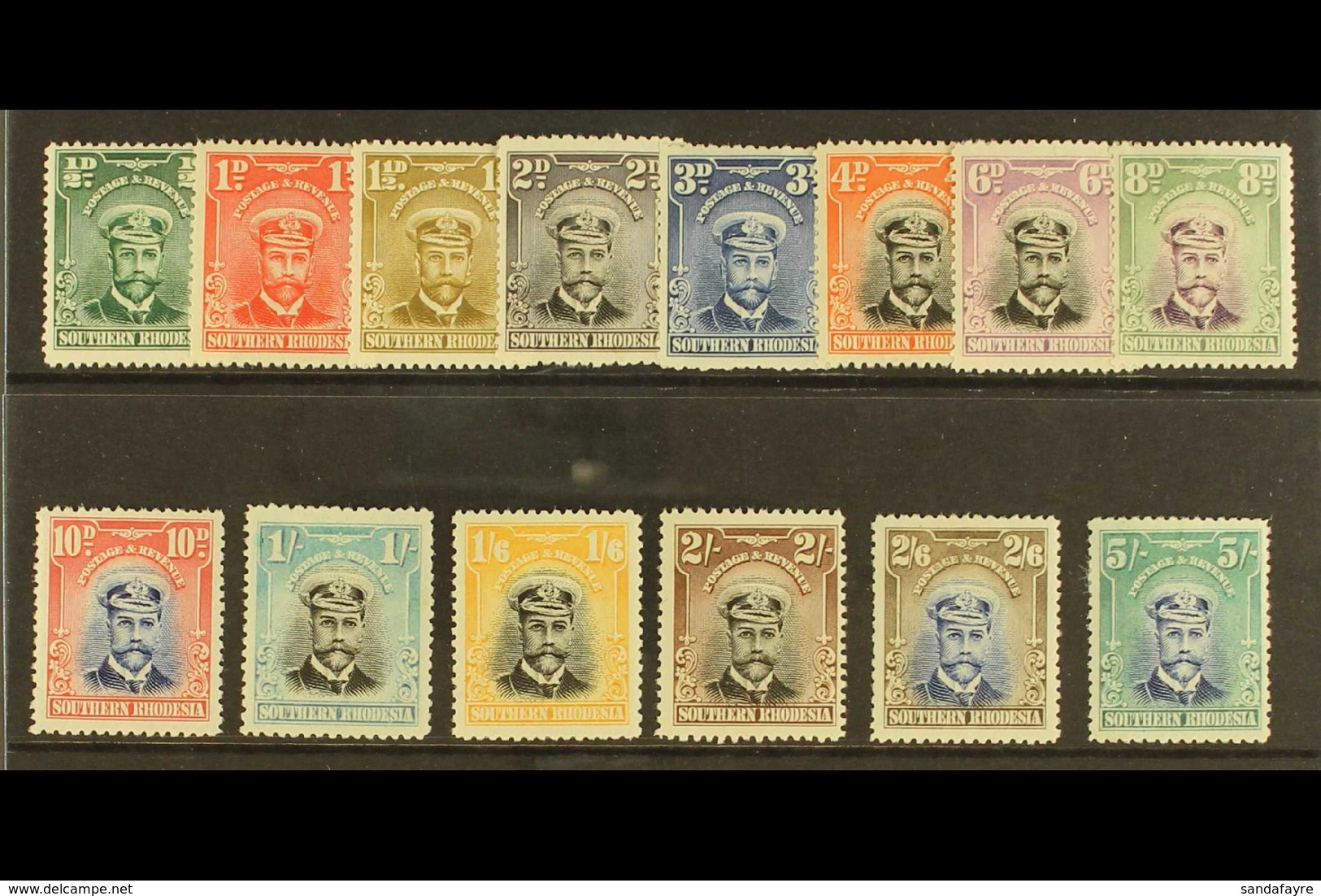 1924 Admiral Set Complete, SG 1/14, Superb Mint. (14 Stamps) For More Images, Please Visit Http://www.sandafayre.com/ite - Südrhodesien (...-1964)